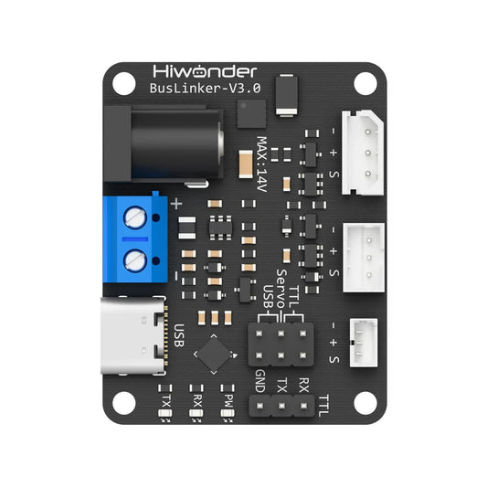Hiwonder BusLinker V3.0 Serial Bus Servo Driver Board, USB-C to TTL, 5–14 V, for SO-ARM101 / LeRobot / Feetech STS Servos