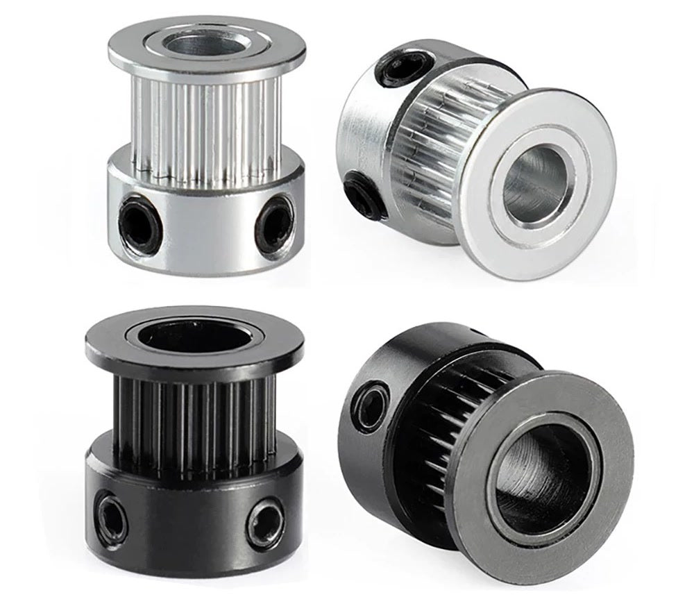 GT2 Timing Pulleys for 3D Printers, 16 / 20 / 30 / 36 / 40 Teeth, 5 mm or 8 mm Bore, 6 mm Belt, Aluminium (Multi-Packs)