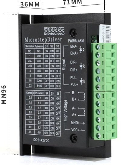 TB6600 Stepper Motor Driver, 32 Microstep, 4A, DC 9–42V for NEMA 17/23