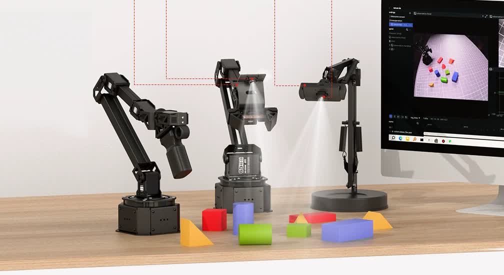 Hiwonder NexArm All-Metal 6-Axis Robot Arm for LeRobot, 65 kg·cm Magnetic-Encoder Servos, 500 g Payload, Leader + Follower Imitation-Learning Kits