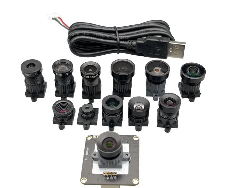 USB Camera Module 1080p 2 MP UVC, Wide-Angle M12 Lens (60°–140°), Plug-and-Play for LeRobot Wrist and Overhead Cameras