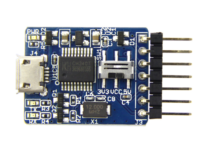 USB to UART Serial Adapter CH340, 5V and 3.3V Selectable, for Arduino, ESP8266, ESP32, STM32 and Raspberry Pi Console