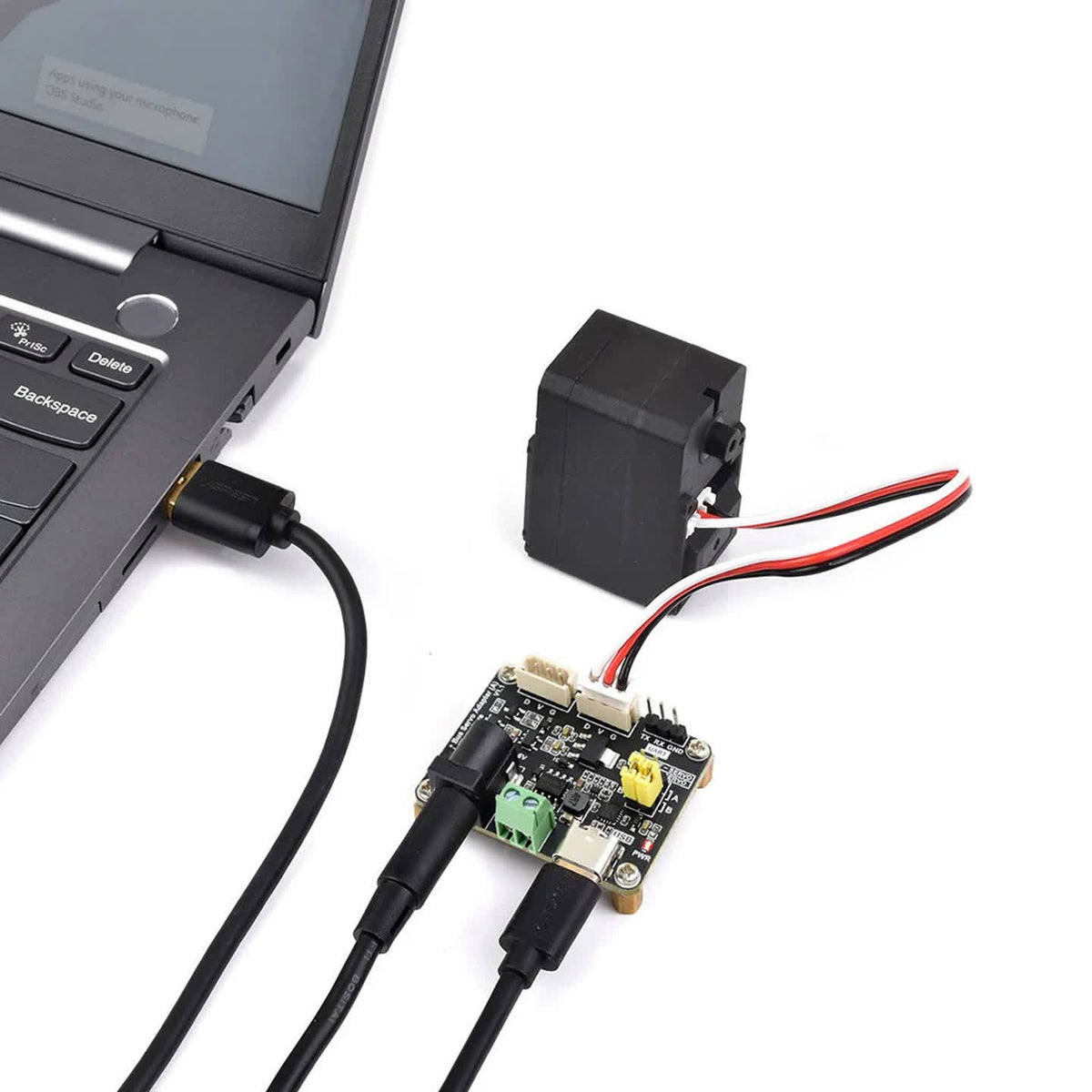 Waveshare Bus Servo Adapter (A), USB-C / UART Driver Board for Feetech ST / SC Bus Servos, 9–12.6 V, up to 253 Servos