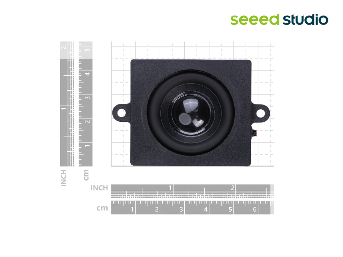 Mono Enclosed Speaker 4Ω 5W with Mounting Holes for ReSpeaker, Raspberry Pi, ESP32 and DIY Audio Projects