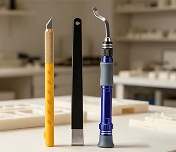 RUITOOL 3D Print Finishing Tool Kit: Support Removal Pliers, Flush Cutters, Bent-Nose and Needle-Nose Pliers, Deburring Knife with Case