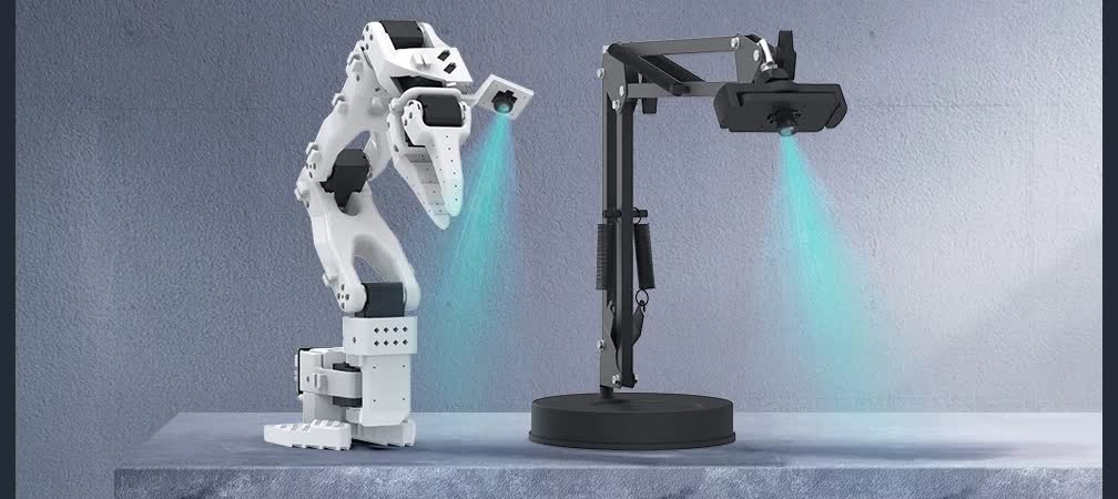 SO-ARM101 Robot Arm Kit for Hugging Face LeRobot, 6-Axis Leader + Follower Arms, 30 kg·cm Bus Servos, Dual Cameras (Hiwonder)